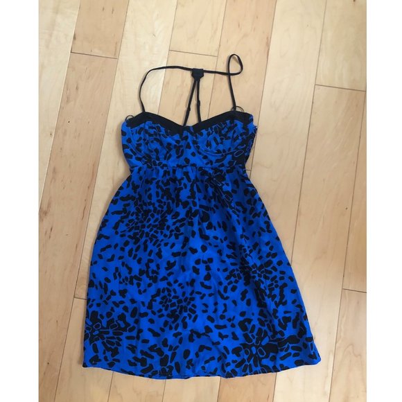 Blue Leopard Silk Dress - Yumi Kim - Picture 1 of 3